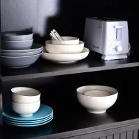 HOMCOM 72" Tall Kitchen Pantry Cabinet, Modern Buffet Storage Cabinet with 4 Beadboard Doors, Drawer and Adjustable Shelves, Black(m-8)