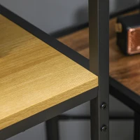 HOMCOM 4-tier Storage Shelving Unit with 2 Fabric Drawers, Modern Bookshelf with Open Shelves for Living Room, Home Office, Bedroom, Oak(m-8)