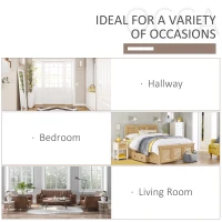 HOMCOM Coat Rack Wooden Hall Tree Storage Organizer Shoe Bench with Rack 3 Hooks for Hallway Foyer Bedroom Living Room Brown(m-6)