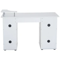 HOMCOM Computer Table Desk PC Desktop Drawer Home Office Furniture White(m-6)