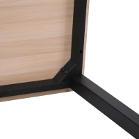 HOMCOM 47.25" Computer Desk PC Writing Table Home Office Study Workstation, Oak Beige Black(m-9)