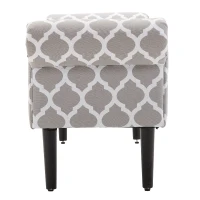 HOMCOM 52" Rolled Arm Bed Bench Bedside Footstool End of Bed Furniture Grey(m-7)