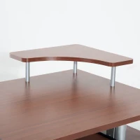 HOMCOM Computer Table Desk PC Desktop Drawer Home Office Furniture Walnut(m-7)