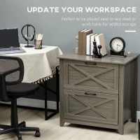 Vinsetto Vertical File Cabinet with Hanging Bars for A4 Size for Home Office, 29.9"x 19.7"x 30.3", Grey(m-4)