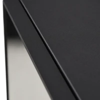 kleankin Bathroom Medicine Cabinet, Wall-Mounted Mirror Cabinet with Single Door, Storage Shelves and Stainless Steel Frame for Laundry Room, Black(m-9)