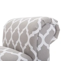 HOMCOM 52" Rolled Arm Bed Bench Bedside Footstool End of Bed Furniture Grey(m-9)