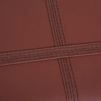 HOMCOM Duet Piano Storage Bench Two Person Professional Padded Keyboard Seat Birchwood with Traditional PU Leather Lift Top Brown(m-8)