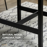 HOMCOM Solid Wood Kitchen Table, Farmhouse Drop Leaf Tables for Small Spaces, Folding Dining Table, Black(m-6)