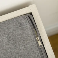 HOMCOM Shoe Bench with Storage Cubes, Shoe Cabinet with Cushion and Open Compartments, for Entryway, Hallway, White(m-10)