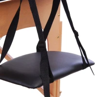 HOMCOM 91" 3 Section 4" Pad Foldable Massage Table Spa Facial Couch Bed w/ Carry Case Black(m-7)