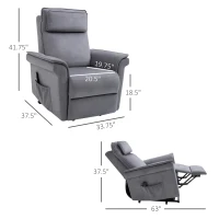 HOMCOM Modern Electric Power Lift Recliner Chair Kneading Massage Sofa Lounge with Headrest, Remote Control & Side Pocket(m-3)