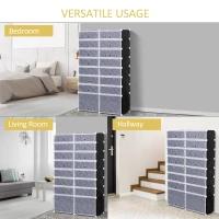 HOMCOM Cube Storage Organizer, 16-Cube Panels Closet Organizer, Modular Storage Cabinet for Bedroom, Black and White(m-6)