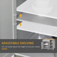 HOMCOM Wooden Rolling Kitchen Island on 360° Swivel Wheels Dining Cart with Drawer, Towel Rack for Kitchen, Grey(m-7)