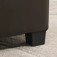 HOMCOM  Faux PU Leather Tufted Storage Ottoman Upholstered Accent Bench Seat Cube Storage Box Footrest Stool(m-9)