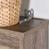 HOMCOM Coat Rack Wooden Hall Tree Storage Organizer Shoe Bench with Rack 3 Hooks for Hallway Foyer Bedroom Living Room Brown(m-9)