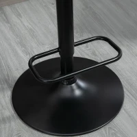 HOMCOM Counter Height Bar Stools Set of 2 with Solid Wood Back, Height Adjustable Swivel Barstools, Button Tufted Linen Fabric Bar Chairs with Footrest, Beige(m-7)