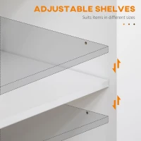 HOMCOM Kitchen Island with Storage, Rolling Cart Trolley with Rubberwood Top, Adjustable Shelf, Drawer, Spice Rack, White(m-6)