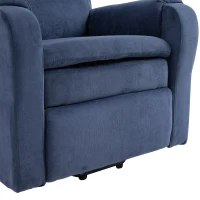 HOMCOM Electric Power Lift Recliner Velvet-Touch Fabric Chair with Remote Control for Elderly With Footrest, Reinforced Heavy Duty Reclining Mechanism, Living Room(m-8)