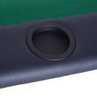 Soozier Deluxe Foldable 72" x 33" Oval Poker / Blackjack Card Game Table w/ 8 Cup Holders - Green Felt(m-9)