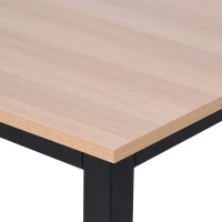 HOMCOM 47.25" Computer Desk PC Writing Table Home Office Study Workstation, Oak Beige Black(m-10)