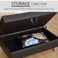 HOMCOM Convertible Adjustable 3-Position Futon Set Sofa Bed Couch Chaise Lounge with Ottoman and 2 Pillows(m-6)