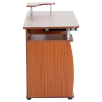 HOMCOM Computer Table Desk PC Desktop Drawer Home Office Furniture Walnut(m-5)