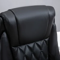 Vinsetto High-Back Office Chair Executive Swivel Computer Desk Chair, with PU Leather, Flip-up Armrest, Black(m-9)