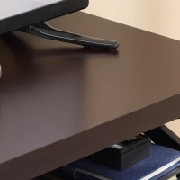 HOMCOM TV Stand, Farmhouse TV Bench for TVs up to 46 Inches, Entertainment Center with Storage Shelf and Cupboard for Living Room, Coffee(m-9)