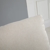 HOMCOM Double Reclining Loveseat, 2 Seater Manual Recliner Chair, Upholstered Reclining Sofa Chair with Footrest and Split Backrest, Beige(m-8)