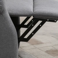 HOMCOM Power Lift Recliner Chair for Elderly Linen Electric Reclining Sofa Chair with Side Pockets Footrest (Grey)(m-9)