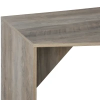 HOMCOM Nordic Style Computer Desk, Dining Table, Workstation PC Laptop Writing Table with Hutches Storage Shelf Grey(m-7)