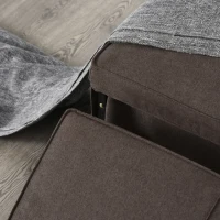 HOMCOM Sofa Bed, Convertible Chair 4 in 1 Multi-Function Folding Ottoman Modern Linen Guest Bed with Adjustable Sleeper for Small Room Apartment(m-8)