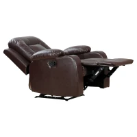 HOMCOM Manual Recliner Chair Lounger Sofa Chair Overstuffed Home Office Brown(m-9)