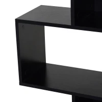 HOMCOM Versatile 3-tier Multi-Shelf Bookshelf Wood Stand Bookcase Storage Display Home Office Organizer, Black(m-6)