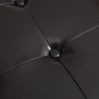 HOMCOM  Faux PU Leather Tufted Storage Ottoman Upholstered Accent Bench Seat Cube Storage Box Footrest Stool(m-8)