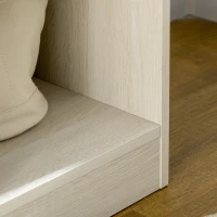 HOMCOM Shoe Bench with Storage Cubes, Shoe Cabinet with Cushion and Open Compartments, for Entryway, Hallway, White(m-7)