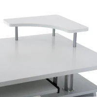 HOMCOM Computer Table Desk PC Desktop Drawer Home Office Furniture White(m-9)