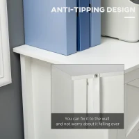 Vinsetto Vertical File Cabinet with Hanging Bars for A4 Size for Home Office, 29.9"x 19.7"x 30.3", White(m-6)