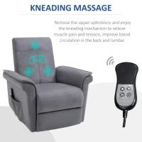 HOMCOM Modern Electric Power Lift Recliner Chair Kneading Massage Sofa Lounge with Headrest, Remote Control & Side Pocket(m-6)