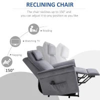 HOMCOM Modern Electric Power Lift Recliner Chair Kneading Massage Sofa Lounge with Headrest, Remote Control & Side Pocket(m-4)