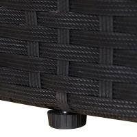 Outsunny 4 Pieces Outdoor Daybed with Retractable Canopy, PE Rattan Wicker Round Sofa Day Bed, Patio Sectional  Conversation Furniture Set with Cushions and Pillows, Cream White(m-10)