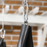 Outsunny 2-Person Wicker Porch Swing for Outside, Hanging Swing Bench with Steel Chains for Garden, Deck, Backyard, 528lbs Weight Capacity(m-7)