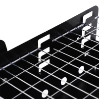 Outsunny Folding Table Top Charcoal Grill Portable BBQ Grill Camping Picnic Cooker Outdoor Easy Carrying Barbecue Smoker w/ Tools(m-7)