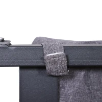 Outsunny 5pcs Garden Sectional Loveseat Single Recliner Sofa w/ Footstool Coffee Table Set Metal Frame Patio Lounger w/ Cushions(m-7)