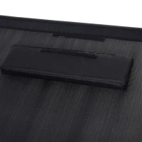 Outsunny Texteline Rocking Sun Lounger Garden Swing Hammock Bed with Steel Stand and Pillow for Patio Deck Beach and Pool Black(m-5)