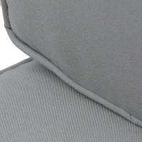 Outsunny 7pcs Wicker Rattan Sectional Set Outdoor Patio Sofa Table Footstools Set Garden Furniture with Cushions, Grey(m-10)