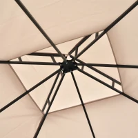 Outsunny 10’x10’ Gazebo Canopy Garden Shade Outdoor Waterproof Patio Awning Proof with Metal Frame and Curtains(m-8)