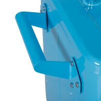 Outsunny 80 Quart Rolling Cooler Cart Portable Patio Ice Beer Beverage Cooling Bin with Bottle Opener, Catch Tray and Drain Plug Light Blue(m-8)