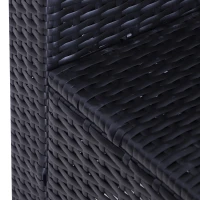 Outsunny 6 Piece Outdoor Patio PE Rattan Wicker Sectional Sofa Deluxe Furniture Set Black(m-8)