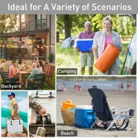 Outsunny 80 Quart Rolling Cooler Cart Portable Patio Ice Beer Beverage Cooling Bin with Bottle Opener, Catch Tray and Drain Plug Light Blue(m-4)